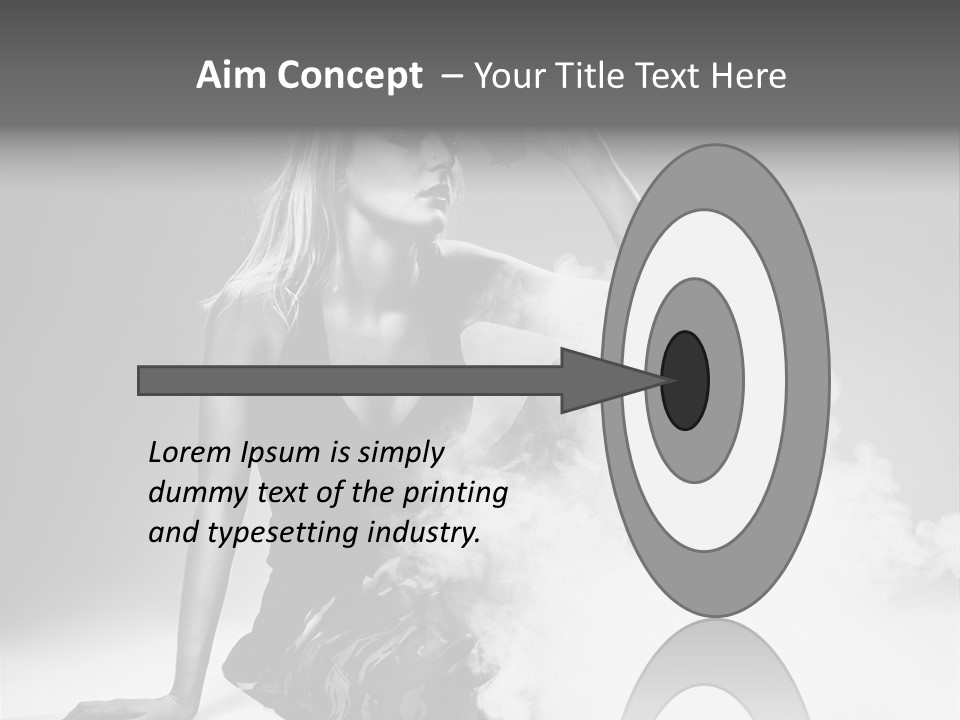 Smoke Armed Revolver PowerPoint Template