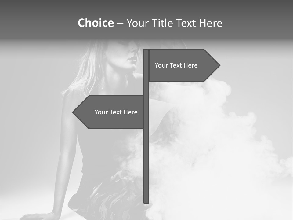 Smoke Armed Revolver PowerPoint Template