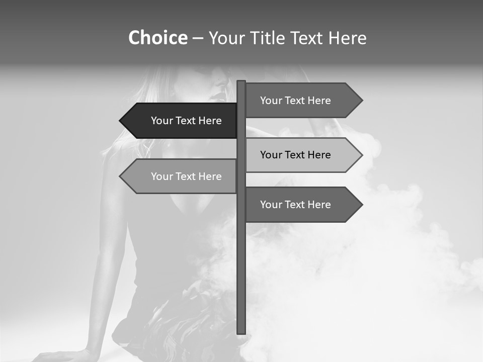 Smoke Armed Revolver PowerPoint Template