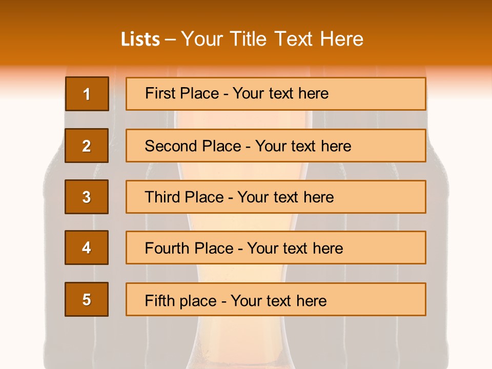 Beer Glass Foam Cold PowerPoint Template