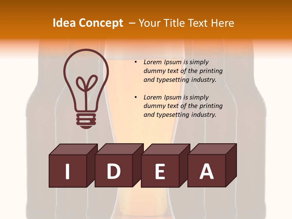 Beer Glass Foam Cold PowerPoint Template