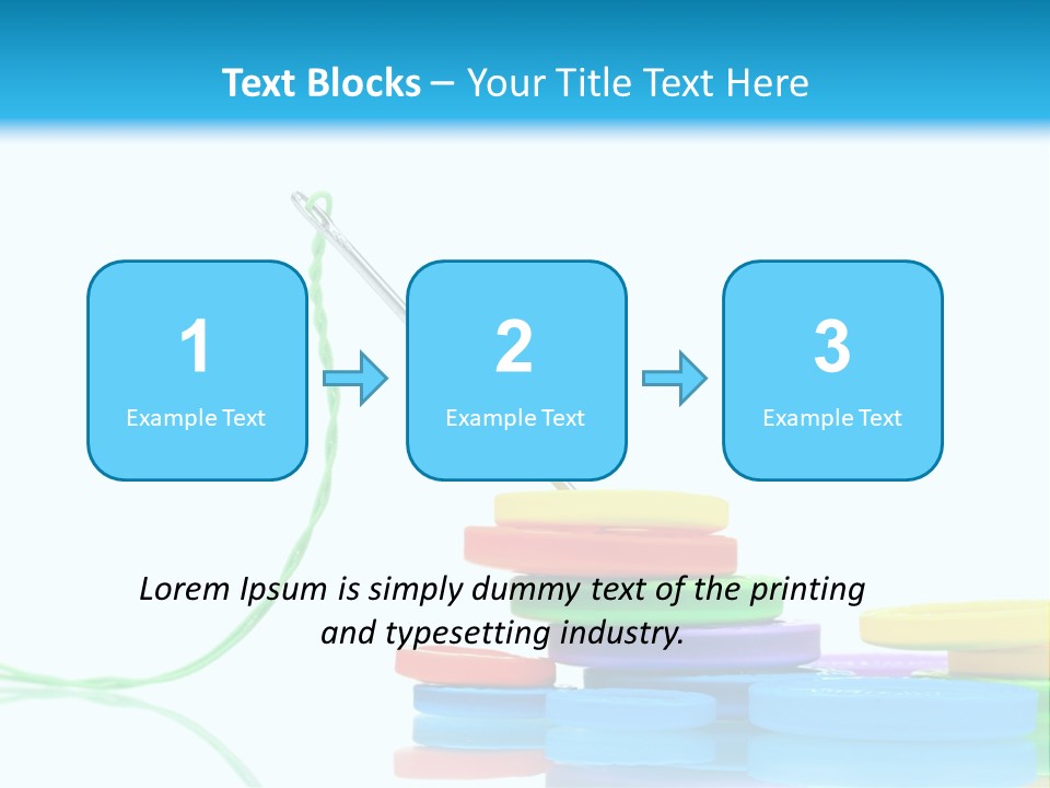 Assorted Plastic Dressmaking PowerPoint Template