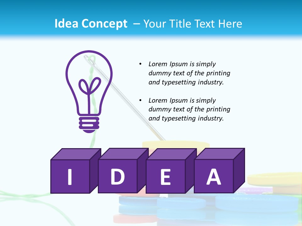 Assorted Plastic Dressmaking PowerPoint Template