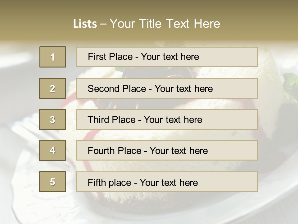 Dish Yummy Plate PowerPoint Template