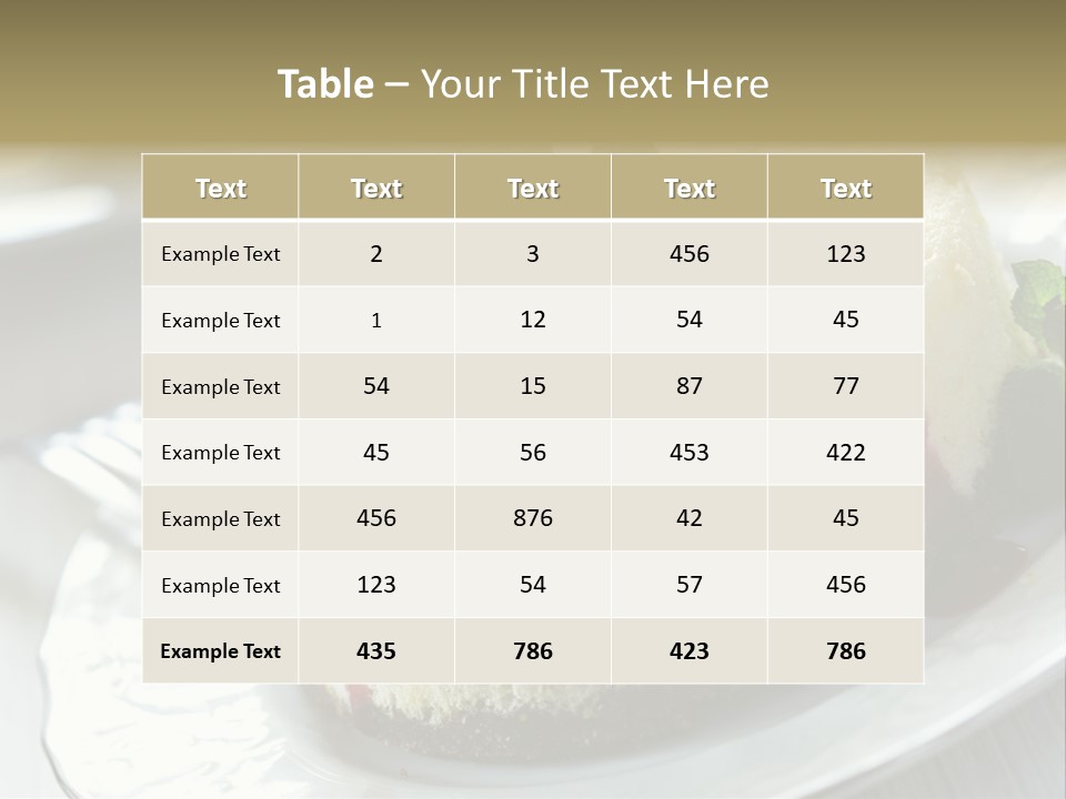 Dish Yummy Plate PowerPoint Template