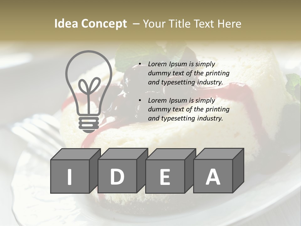 Dish Yummy Plate PowerPoint Template