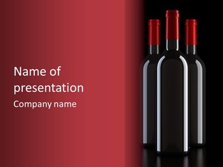 Unlabeled Merlot Unopened PowerPoint Template