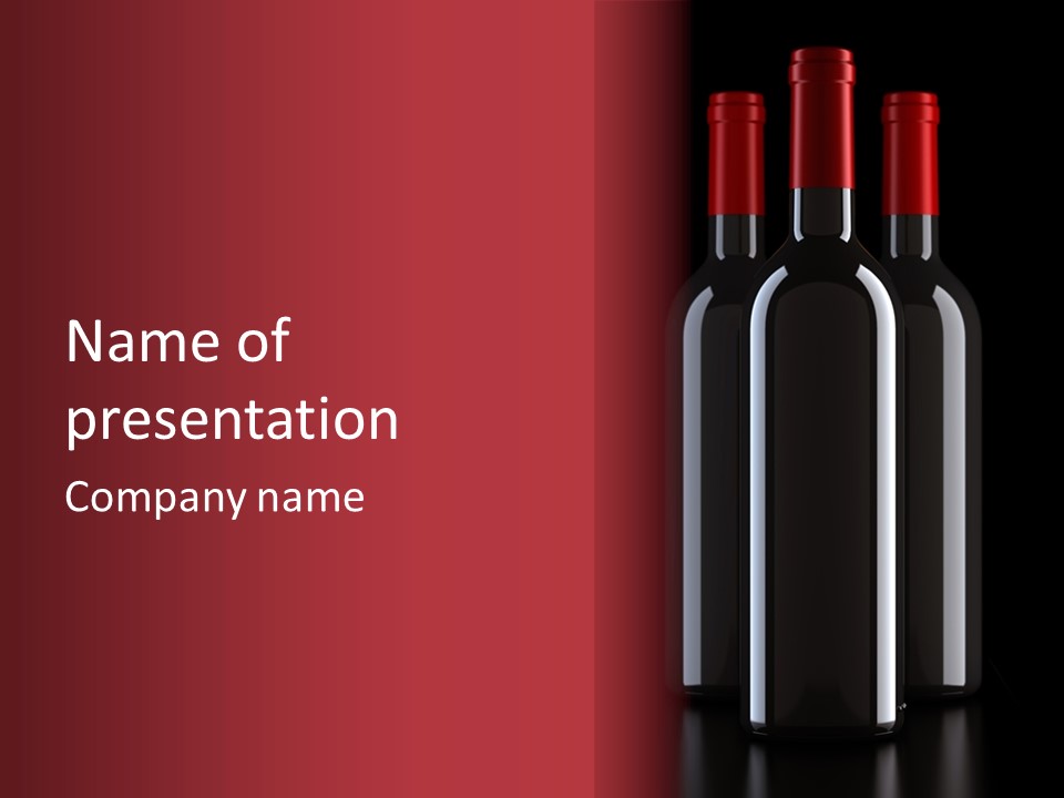 Unlabeled Merlot Unopened PowerPoint Template