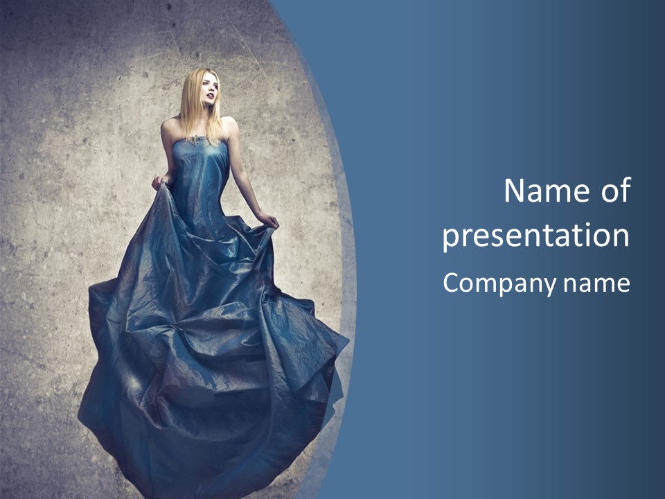 Dress Background Fabric PowerPoint Template