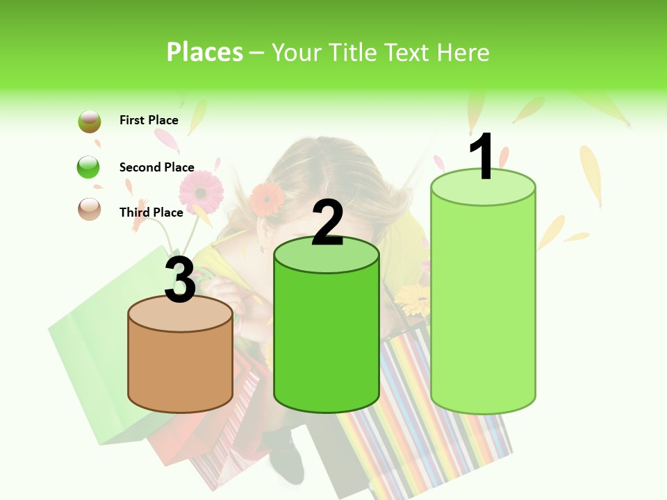 Shopping Pink Floral PowerPoint Template