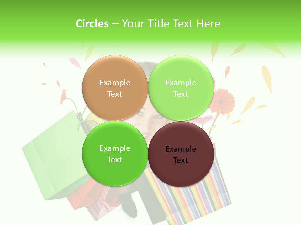 Shopping Pink Floral PowerPoint Template