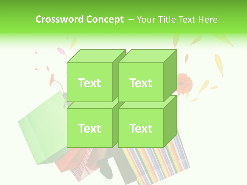 Shopping Pink Floral PowerPoint Template