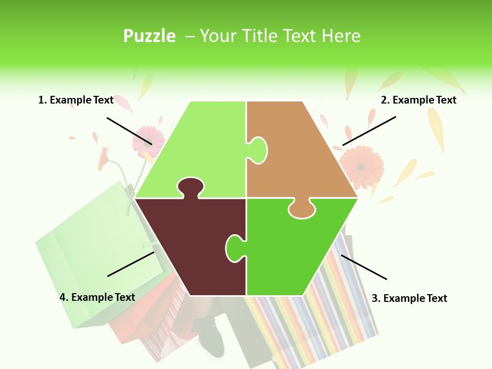 Shopping Pink Floral PowerPoint Template