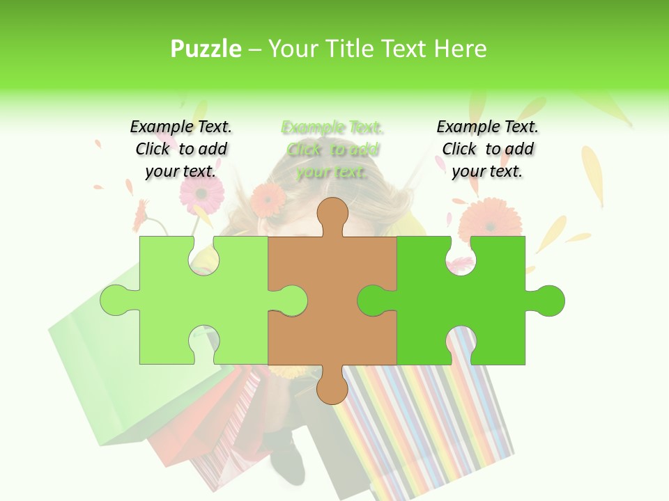 Shopping Pink Floral PowerPoint Template