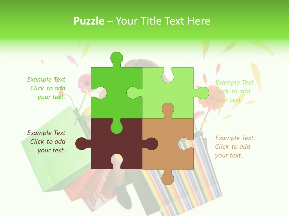 Shopping Pink Floral PowerPoint Template