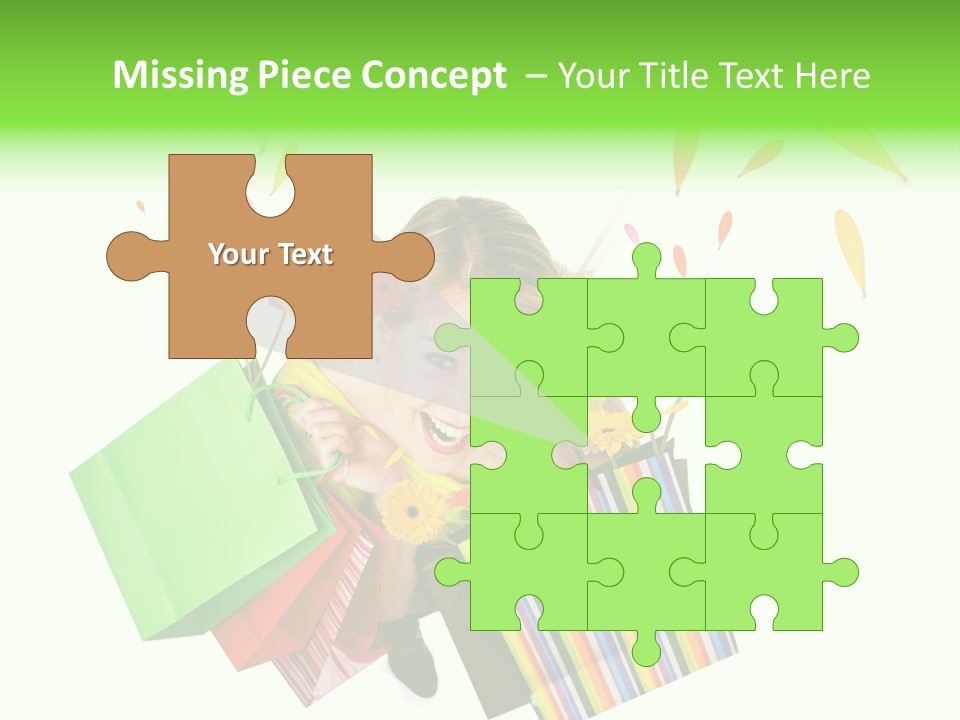 Shopping Pink Floral PowerPoint Template