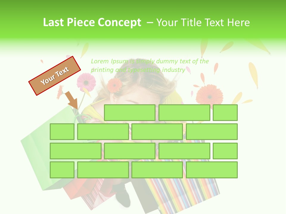 Shopping Pink Floral PowerPoint Template