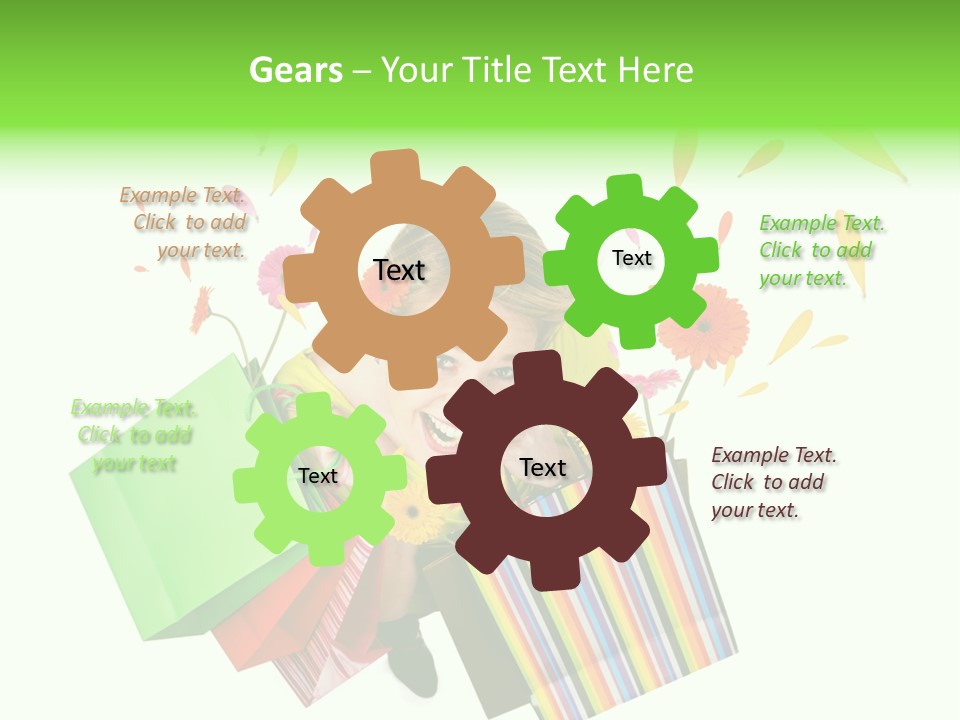 Shopping Pink Floral PowerPoint Template