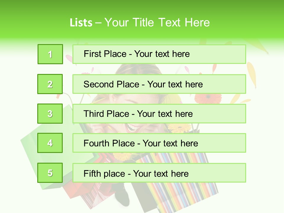 Shopping Pink Floral PowerPoint Template