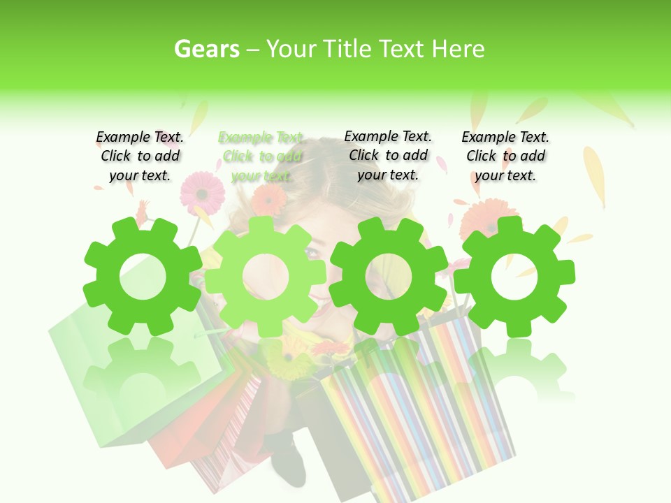 Shopping Pink Floral PowerPoint Template