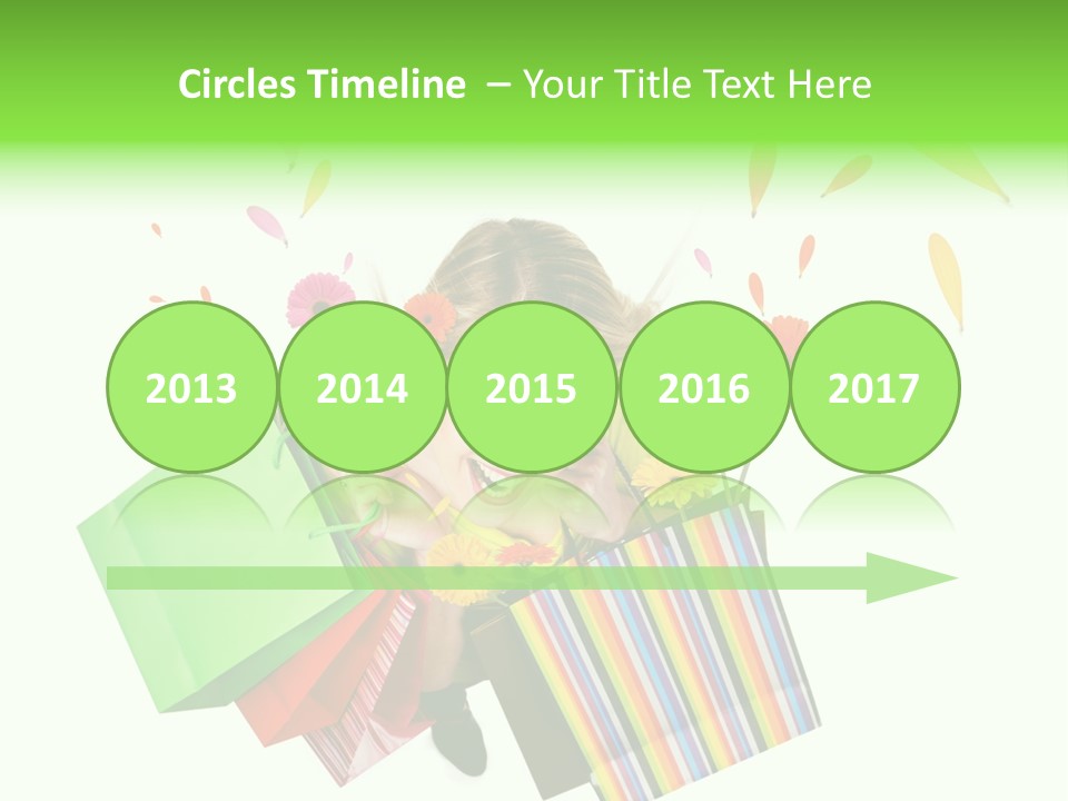 Shopping Pink Floral PowerPoint Template