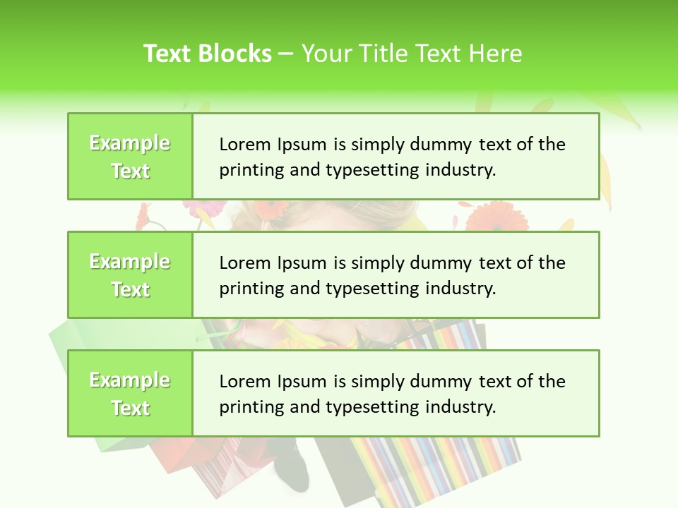 Shopping Pink Floral PowerPoint Template