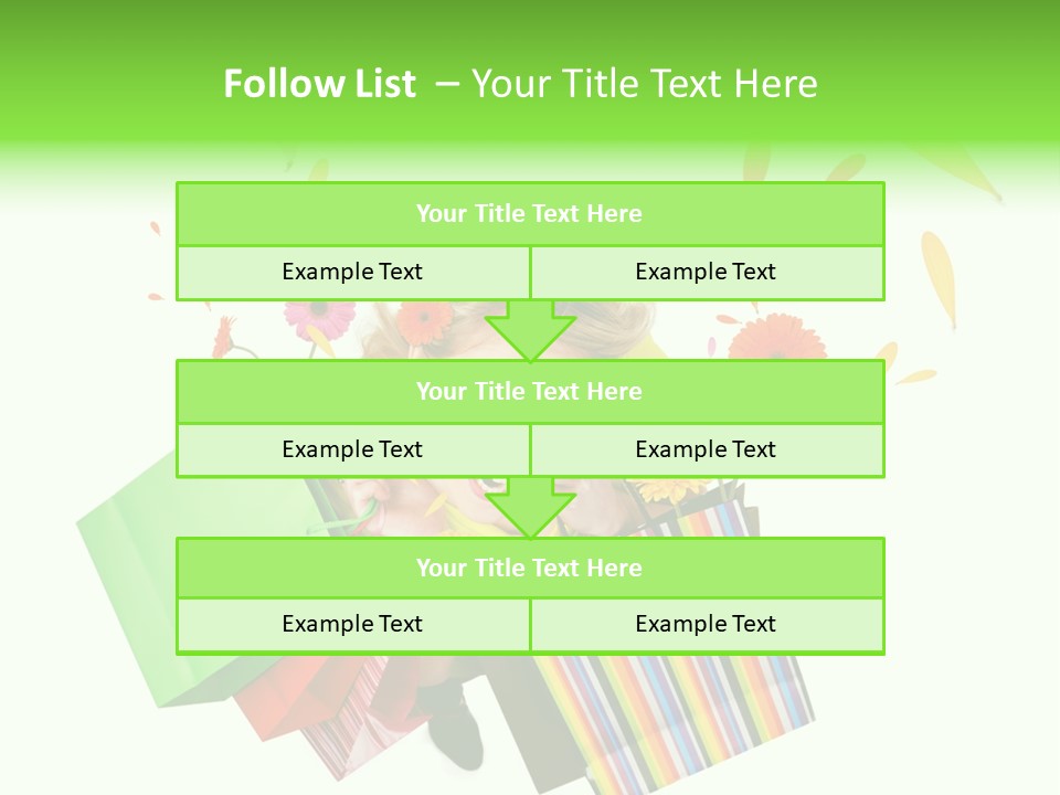 Shopping Pink Floral PowerPoint Template