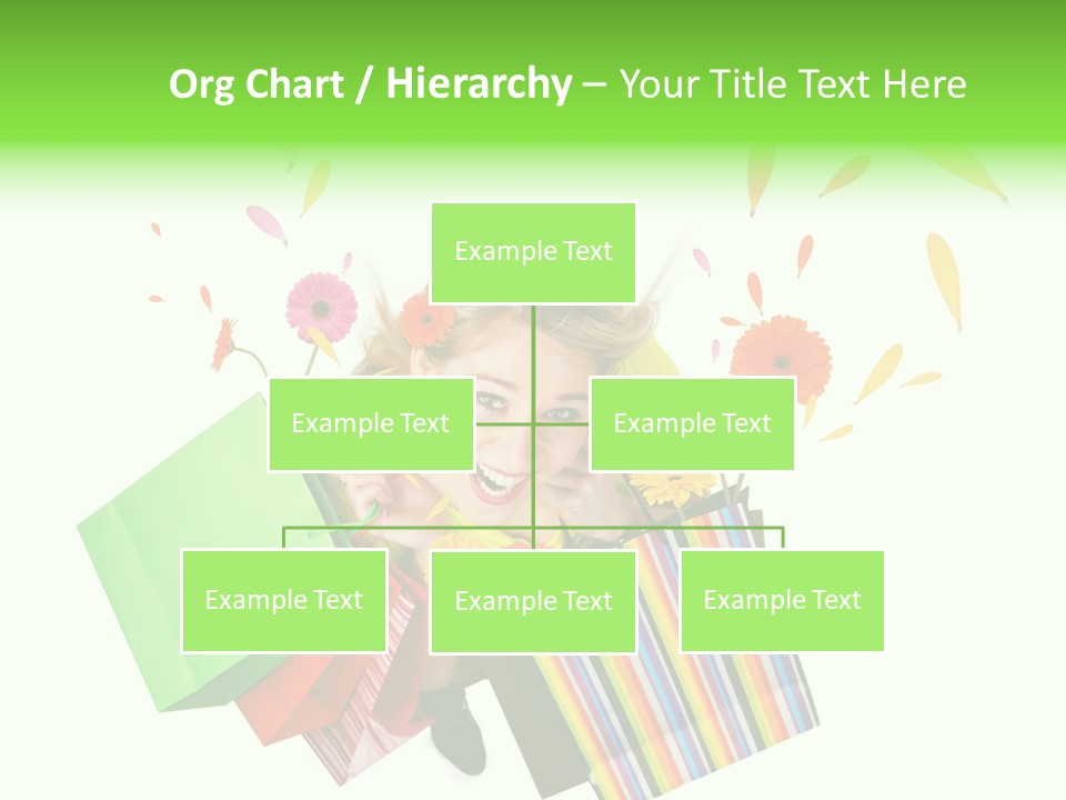 Shopping Pink Floral PowerPoint Template