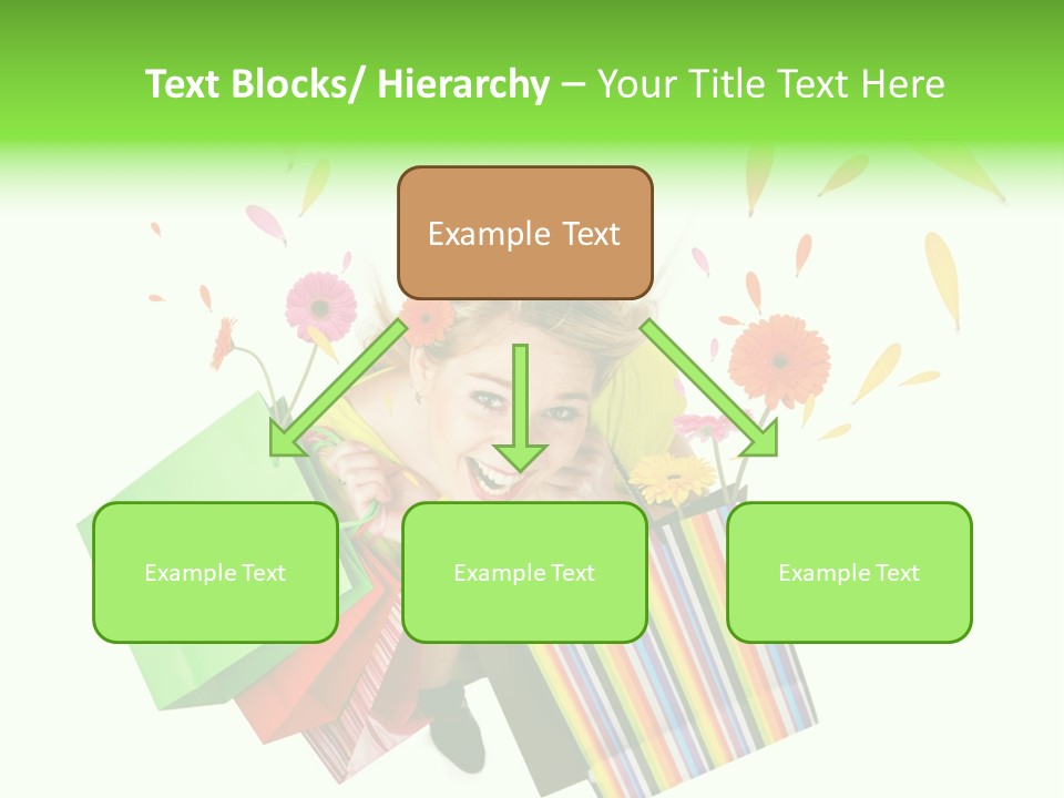 Shopping Pink Floral PowerPoint Template