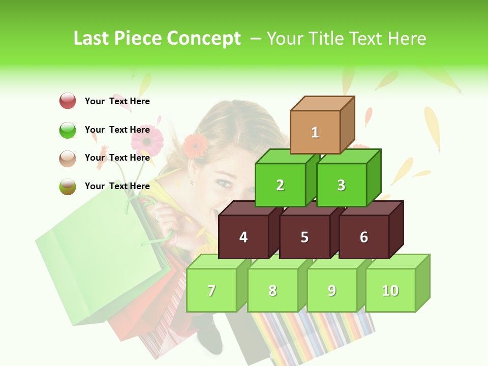 Shopping Pink Floral PowerPoint Template