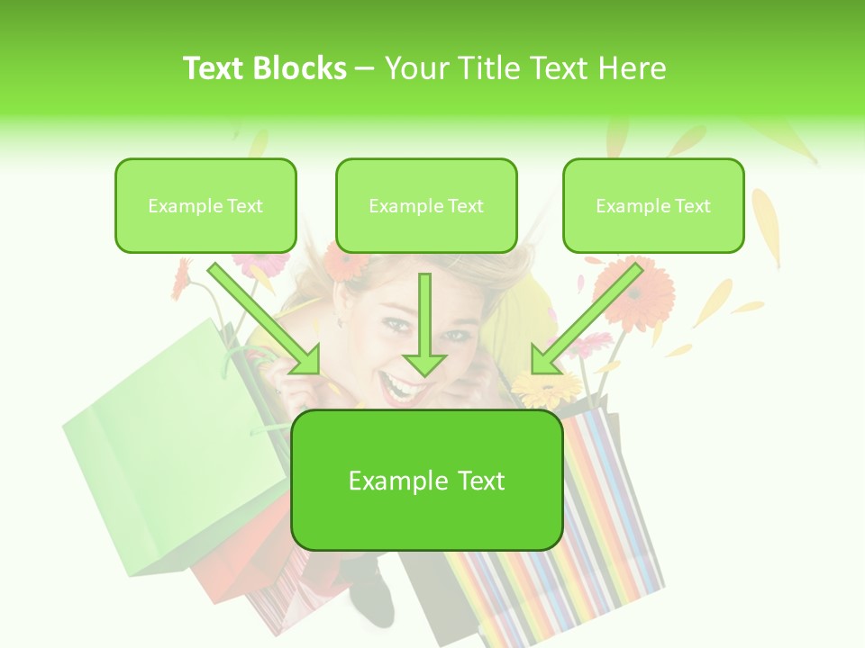 Shopping Pink Floral PowerPoint Template