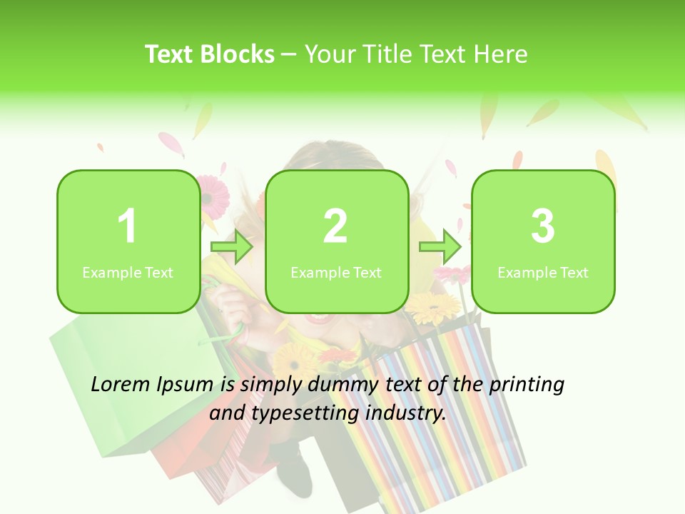 Shopping Pink Floral PowerPoint Template