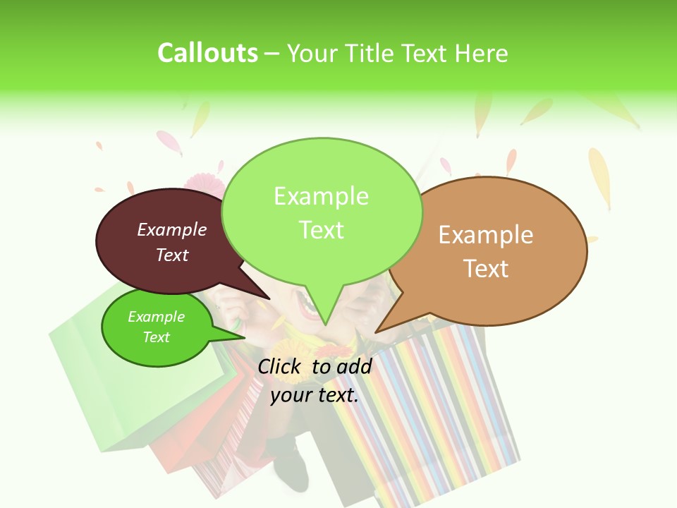 Shopping Pink Floral PowerPoint Template