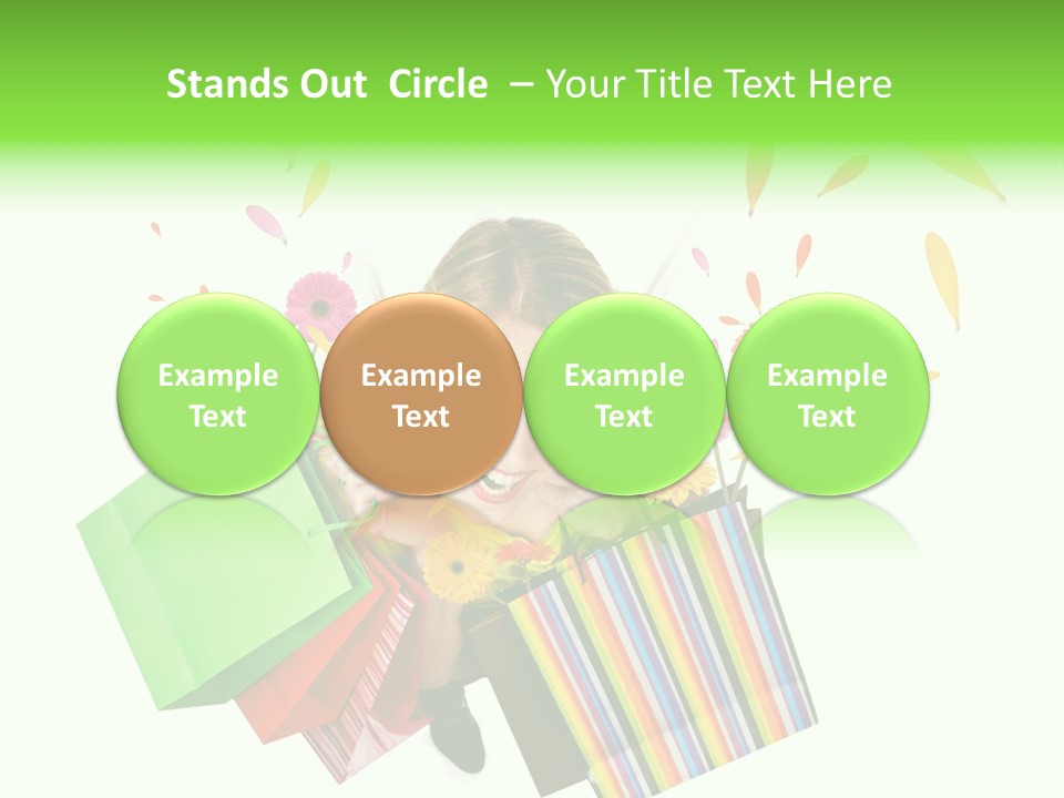 Shopping Pink Floral PowerPoint Template