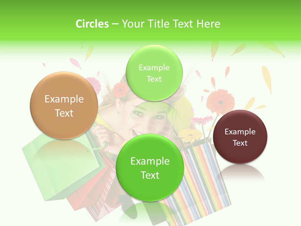 Shopping Pink Floral PowerPoint Template