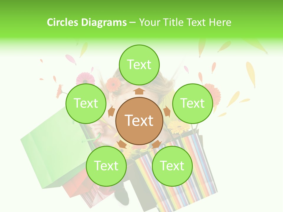 Shopping Pink Floral PowerPoint Template