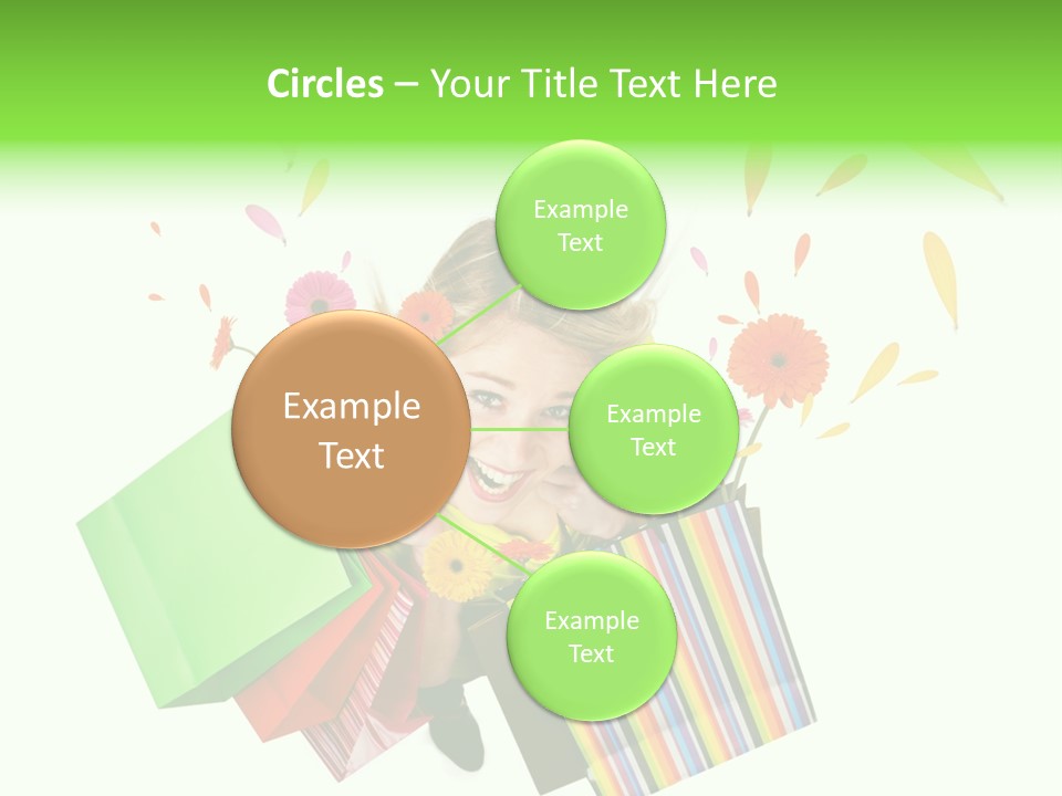 Shopping Pink Floral PowerPoint Template