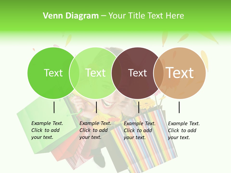 Shopping Pink Floral PowerPoint Template