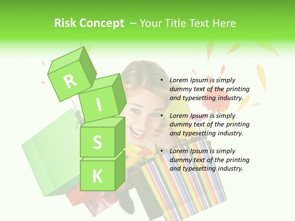 Shopping Pink Floral PowerPoint Template