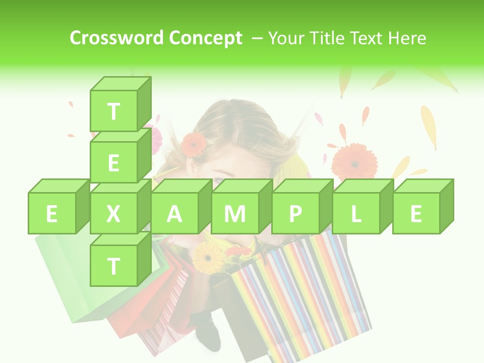 Shopping Pink Floral PowerPoint Template