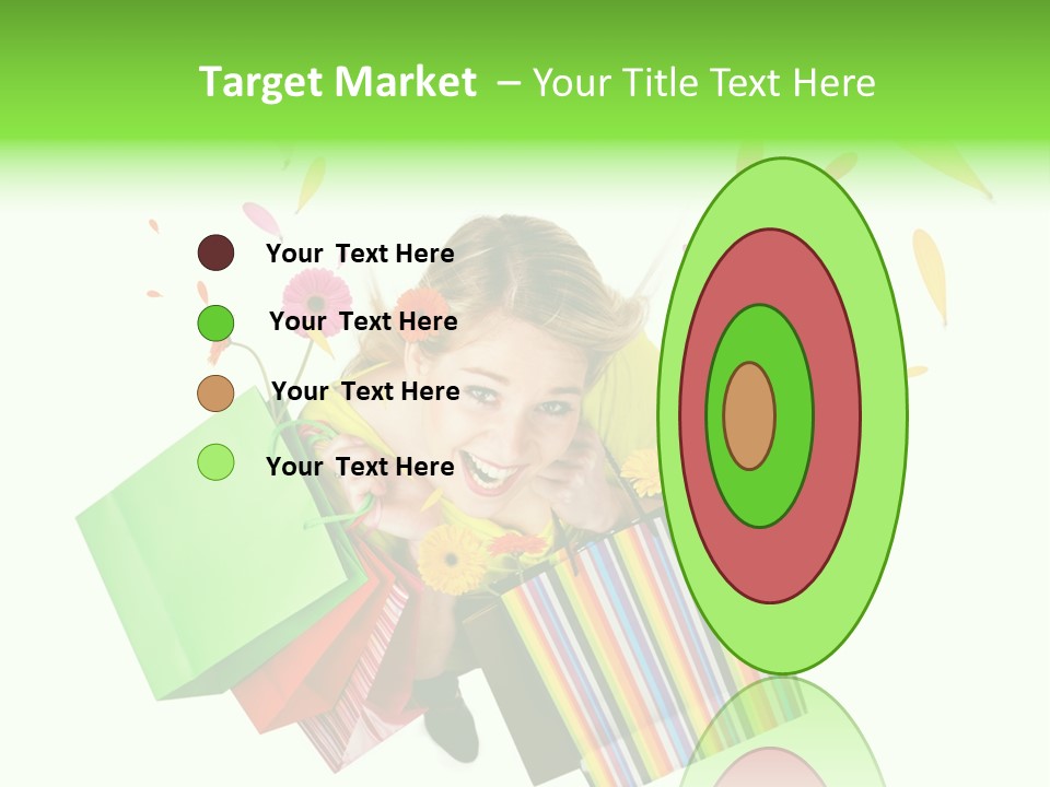 Shopping Pink Floral PowerPoint Template