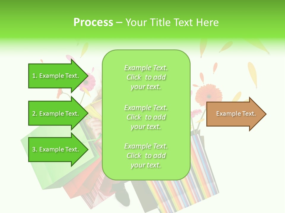 Shopping Pink Floral PowerPoint Template