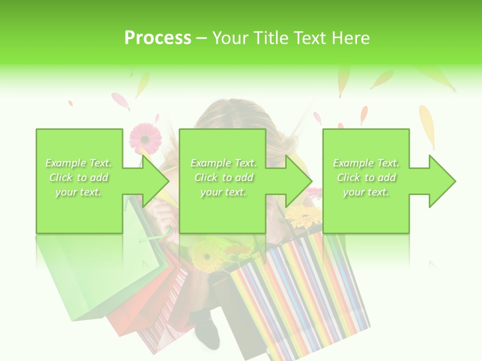 Shopping Pink Floral PowerPoint Template