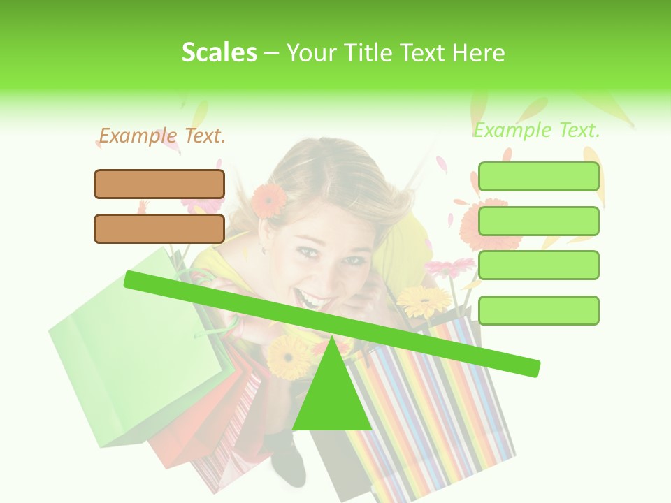 Shopping Pink Floral PowerPoint Template