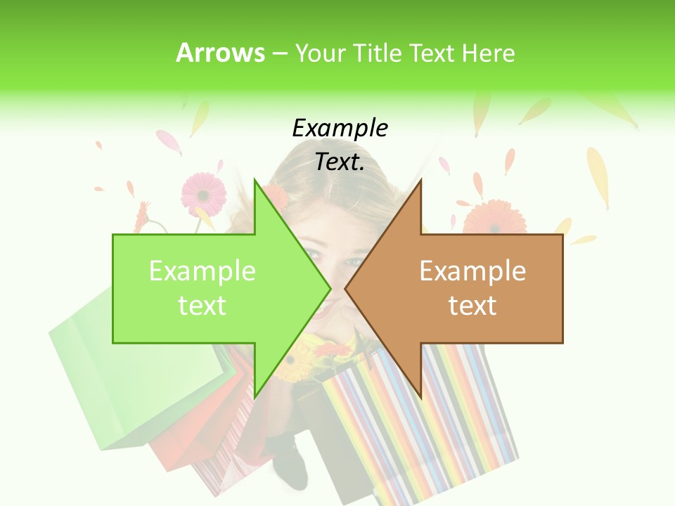 Shopping Pink Floral PowerPoint Template