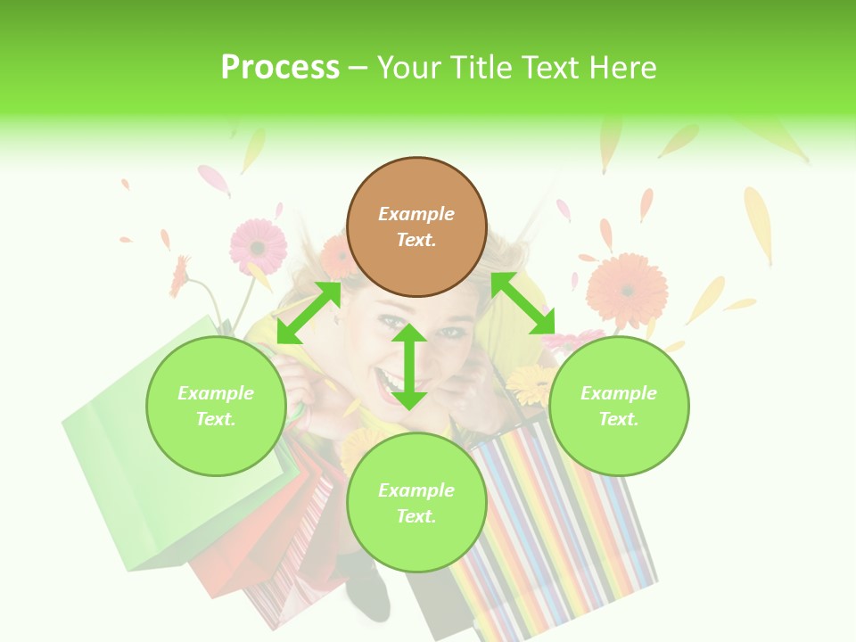 Shopping Pink Floral PowerPoint Template