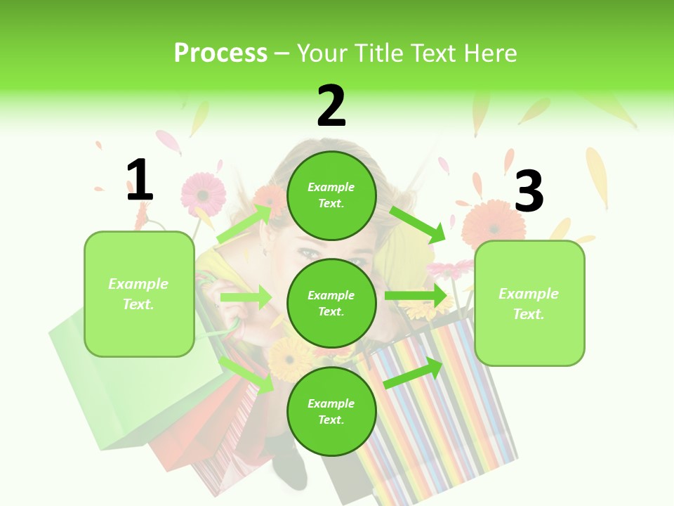 Shopping Pink Floral PowerPoint Template