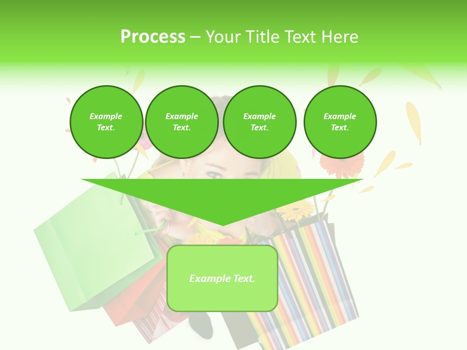 Shopping Pink Floral PowerPoint Template