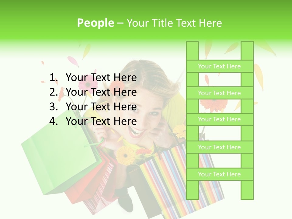 Shopping Pink Floral PowerPoint Template