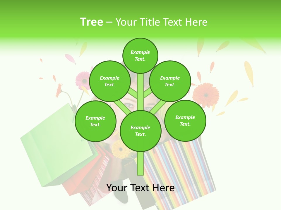 Shopping Pink Floral PowerPoint Template